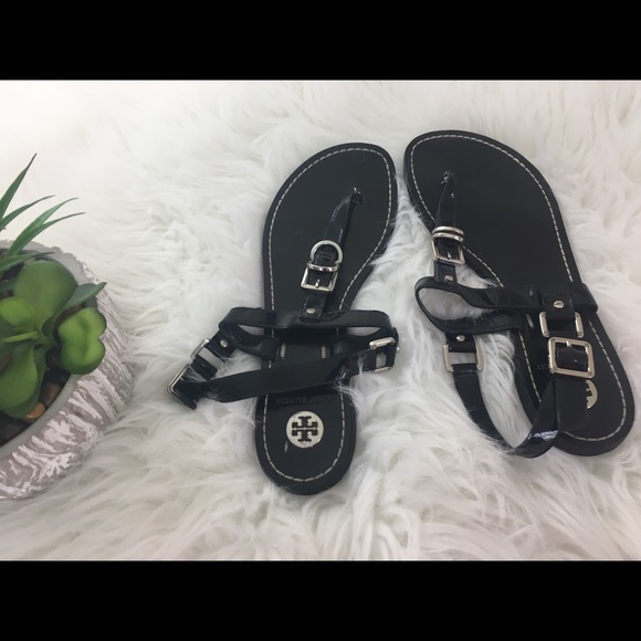 Tory Burch Shoes - Tory Burch black flip flops sandals size 8
